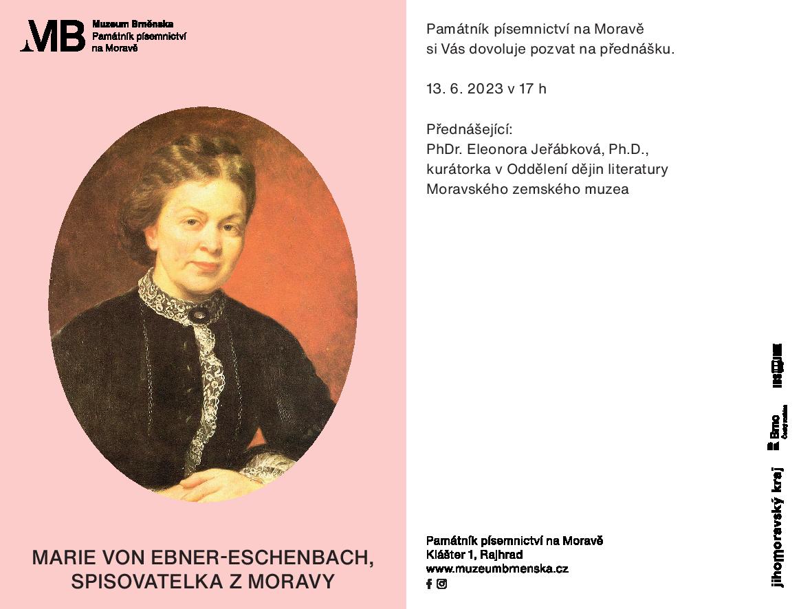 M von Ebner Eschenbach pozvánkka na přednášku page 001